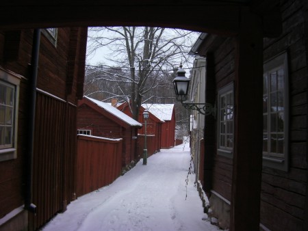 En gränd i Gamla Linköping